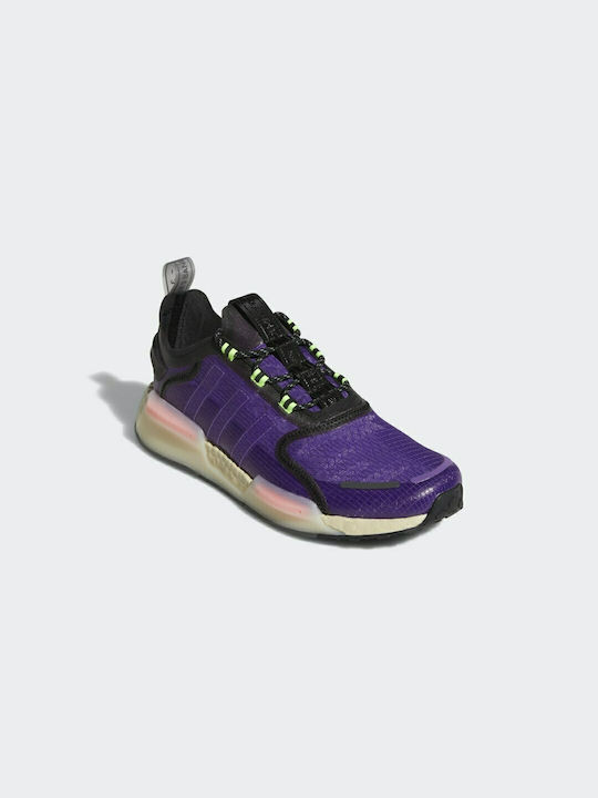 Nmd_V3 Мъжки Сникърси Активно Лилаво / Основно Черно / Сигнално Зелено