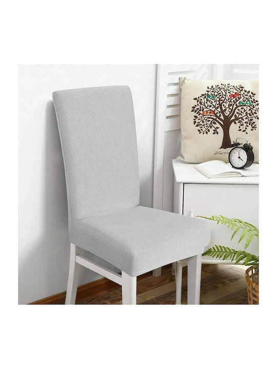 Lino Home Elegance Elastic Cover for Chair White 48εκ. 1pcs 3100000045