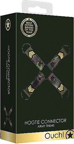 Shots Ouch Hogtie Connector Army Theme BDSM Accessory Green