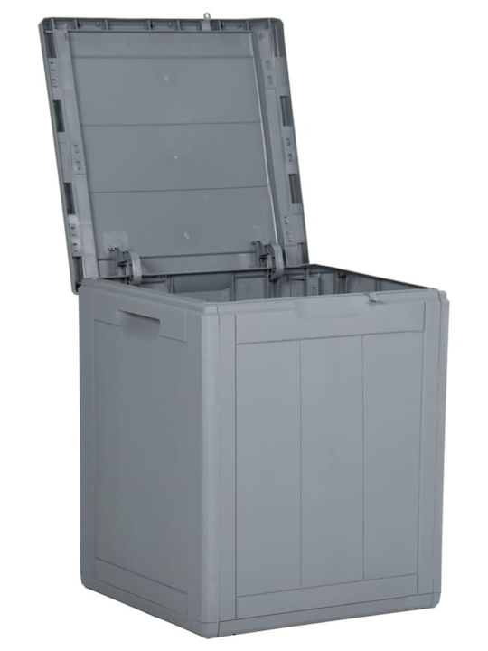vidaXL Outdoor Storage Box 90lt Gray L43xW44xH51cm