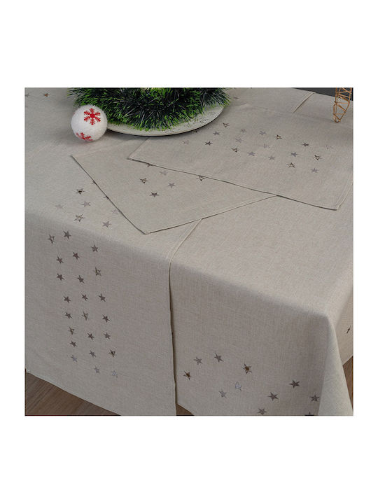 Palamaiki Weihnachtlich Tischtuch Stoff Gray L140xB140cm.