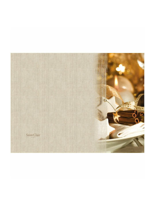 Saint Clair 3020 Weihnachtlich Tischsets Kunststoff Beige L45xB33cm.