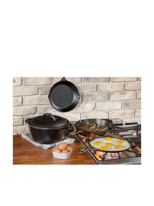 Lodge Cookware Set of Cast Iron with No Coating Black 5pcs