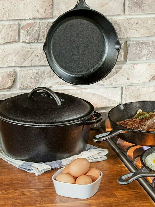 Lodge Cookware Set of Cast Iron with No Coating Black 5pcs
