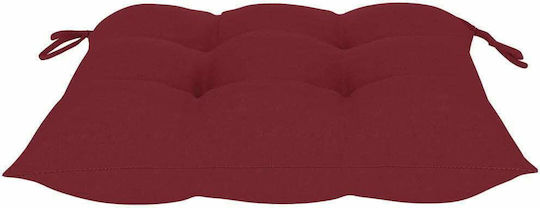Outdoor Chair Wooden Teak / Bordeaux with Cushion 8pcs 47x60x89cm