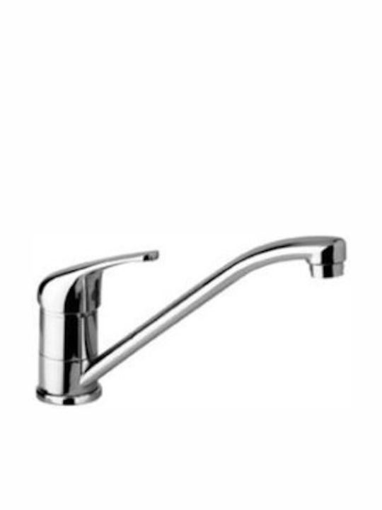 Wtsgroup Kristal 140 Μπαταρία Κουζίνας Πάγκου Ασημί