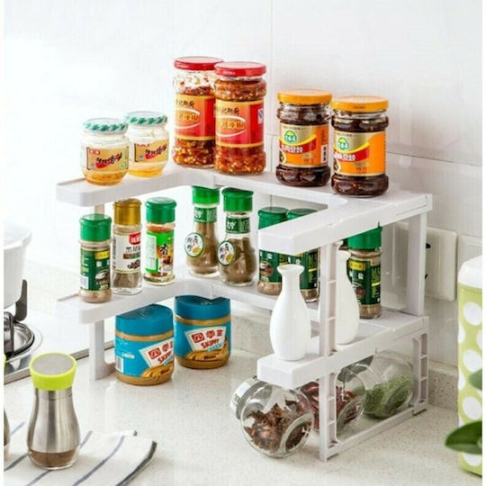 Verk Group Spicy Shelf Organizatoare de Condimente Plastici Albi 1buc