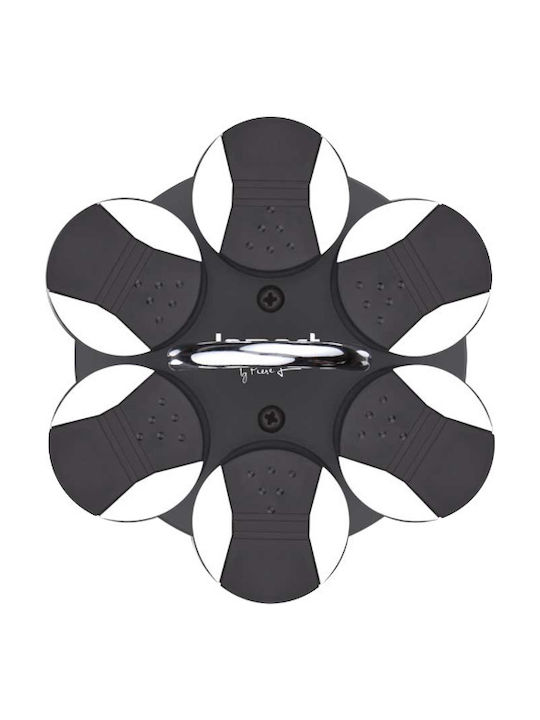 Lamart Glass Tabletop Rotating Spice Rack Black 6pcs
