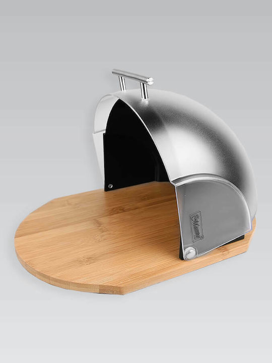 Maestro Bread Box with Lid Plastic Black