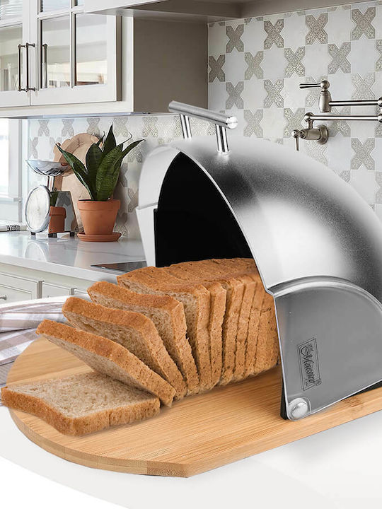 Maestro Bread Box with Lid Plastic Black
