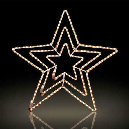 Fos me Plastic Christmas Decorative Pendant Star 80x80cm Yellow with Controller