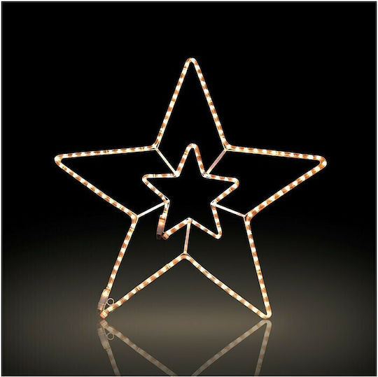 Fos me Plastic Christmas Decorative Pendant Star 55x55cm Yellow