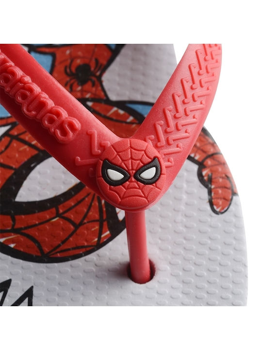 Kids' Flip Flops Spider-Man White