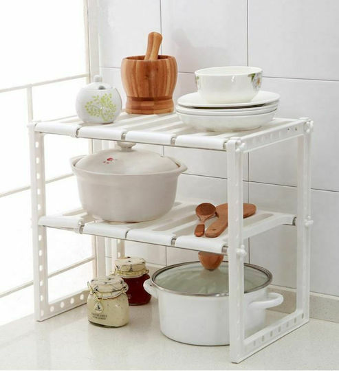 Tischspiel Kunststoff Küchenorganisationsständer 65x26x38cm Weiße