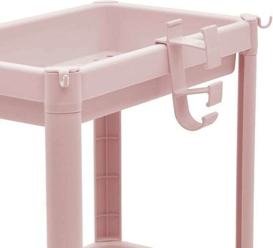 Click Plastic Kitchen Rack 4-Tier Pink 36x23x100cm