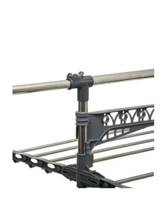 5Five Metallic Folding Floor Clothes Drying Rack with Hanging Length 24m