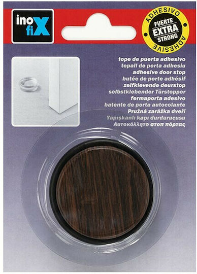 Adhesive Plastic Door Stopper Dark Brown