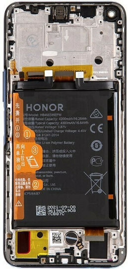 Honor Screen with Touch Mechanism and Frame for Honor 50 Lite (Blue)
