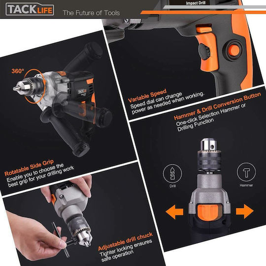 Tacklife PID03B Cu impact Burghiu 850W cu Carcasă