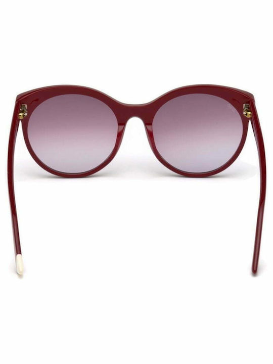 Web Women's Sunglasses with Red Plastic Frame and Pink Gradient Lens WE0223 69T