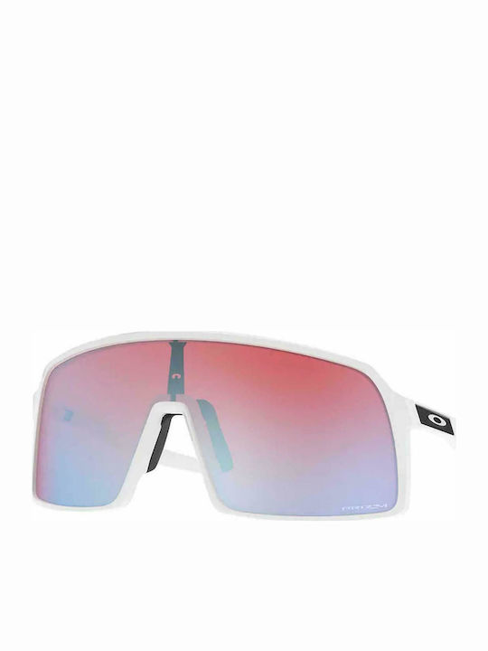 Oakley Sutro Sonnenbrillen mit Weiß Rahmen und Rot Linse OO9406-22