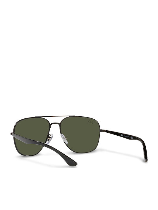 Ray Ban Unisex Sonnenbrille mit Schwarz Metall Gestell und Grün Linse RB3683 002/31