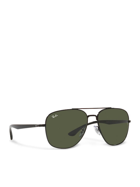 Ray Ban Unisex Sonnenbrille mit Schwarz Metall Gestell und Grün Linse RB3683 002/31