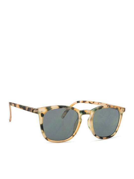 Izipizi Men's Sunglasses With Brown Tartaruga Horn-Rimmed Frame And Gray Lens