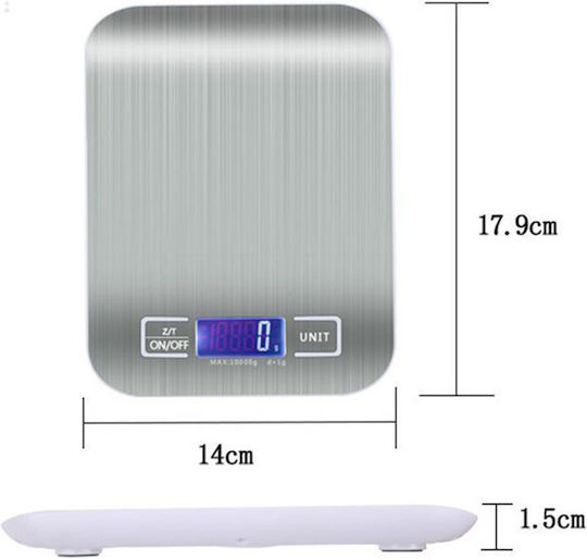Arrango AB76298 Digitale Küchenwaage bis 5kg Inox