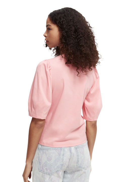 Scotch & Soda Damen Crop T-shirt Rosa