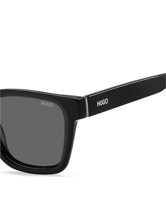 Boss Men's Sunglasses with Black Plastic Frame and Black Lens HG 1157/S 807/IR