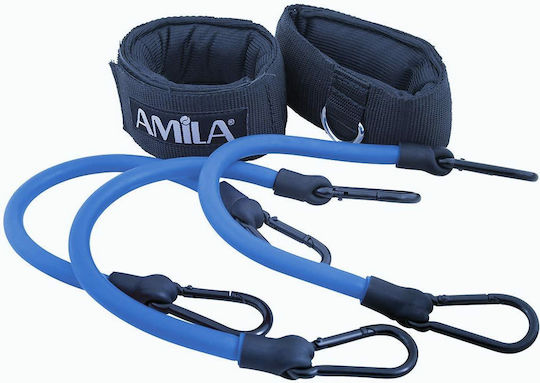 AMILA Resistance Band Gymtube Very Hard with Handles Blue 0.35m