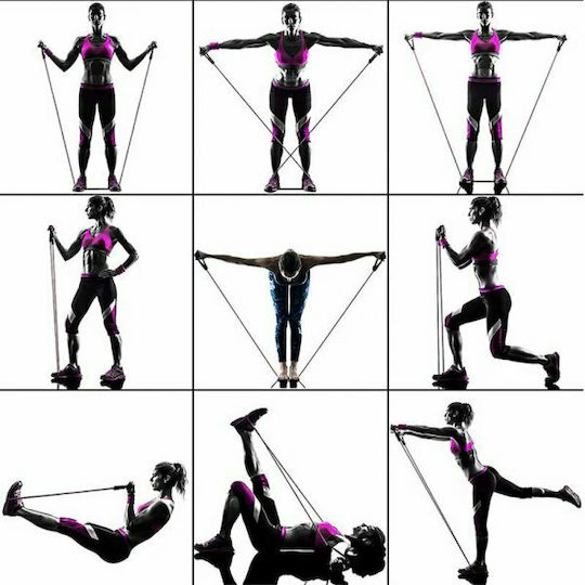 Optimum Gymtube Resistance Bands with Handles Set 5pcs Multicolour