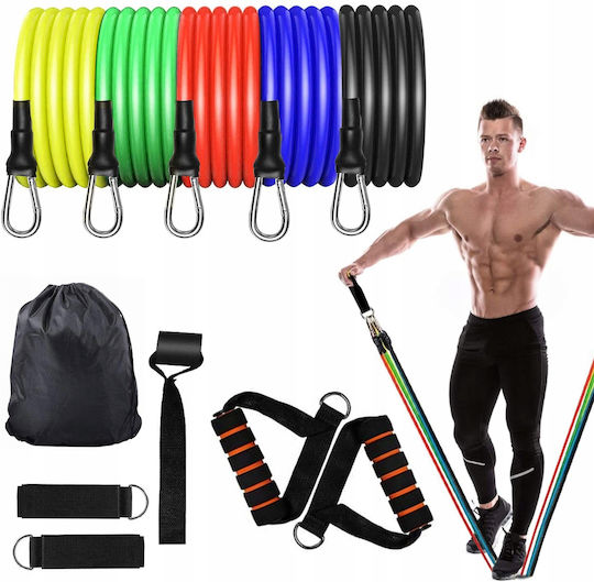 Clever CleverFit Röhrenförmige Bänder für das Training mit Griffen Set 5Stück Mehrfarbig