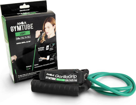 AMILA Gorilla Grip Gymtube Light with Handles Green 1.4m