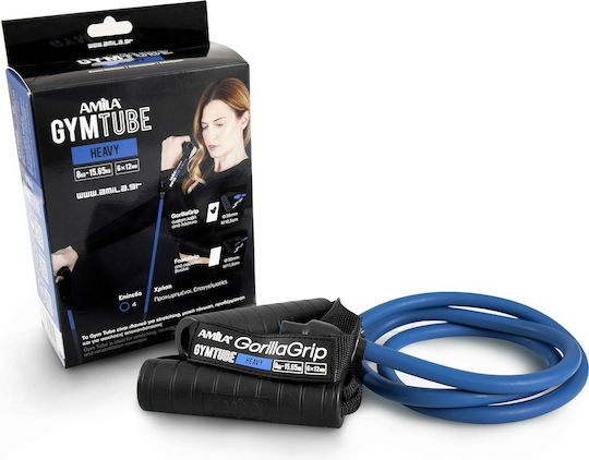 AMILA Gorilla Grip Gymtube Hard with Handles Blue 1.4m
