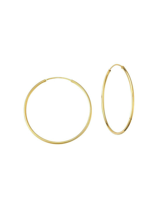 Prince Silvero Earrings Hoops made of Silver Gold Plated 9A-SC069-3