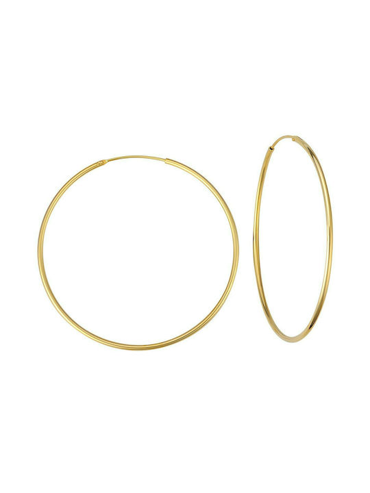 Prince Silvero Earrings Hoops made of Silver Gold Plated 9A-SC070-3