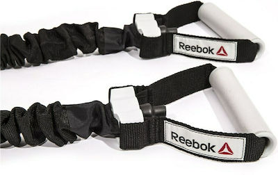 Reebok Bandă de rezistență pentru exerciții Gymtube Foarte Dur cu mânere Negru Nivelul 5