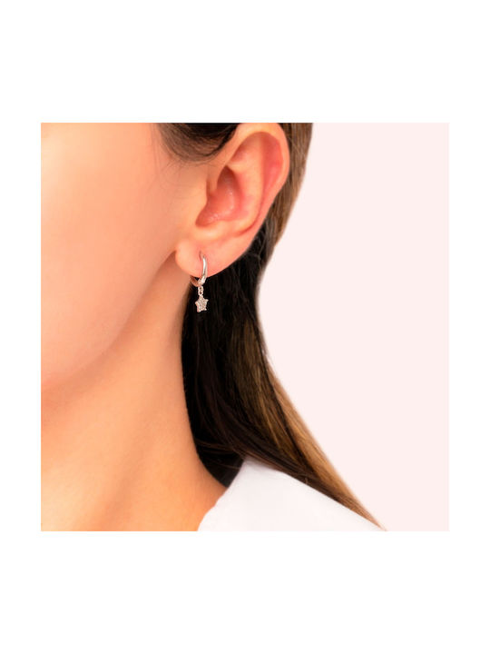 Excite-Fashion Elegant Essence Earrings Hoops made of Silver with Stones