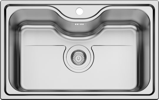 Macart New Silk N-100 S Ένθετος Inox Σατινέ Μ80xΠ50cm Ασημί