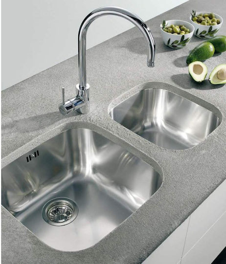 Pyramis Iris 1B Undermount Inox Μ32.2xΠ35.9cm Silver