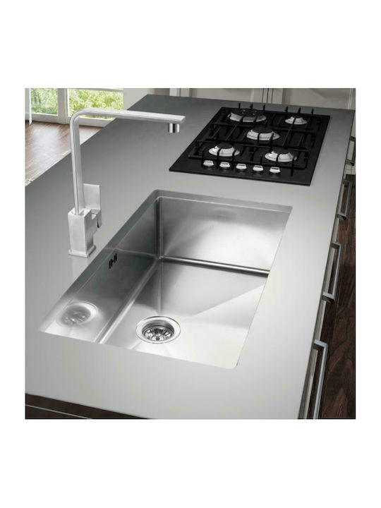 Macart Star 10 Υποκαθήμενος Νεροχύτης Inox Σατινέ Μ75xΠ43cm Ασημί