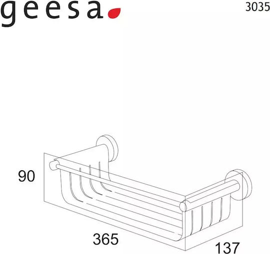 Geesa Tiger Σπογγοθήκη Επιτοίχια Inox Ασημί