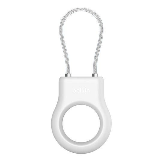 Belkin Wire Cable Θήκη Μπρελόκ Σιλικόνης για AirTag σε Λευκό χρώμα