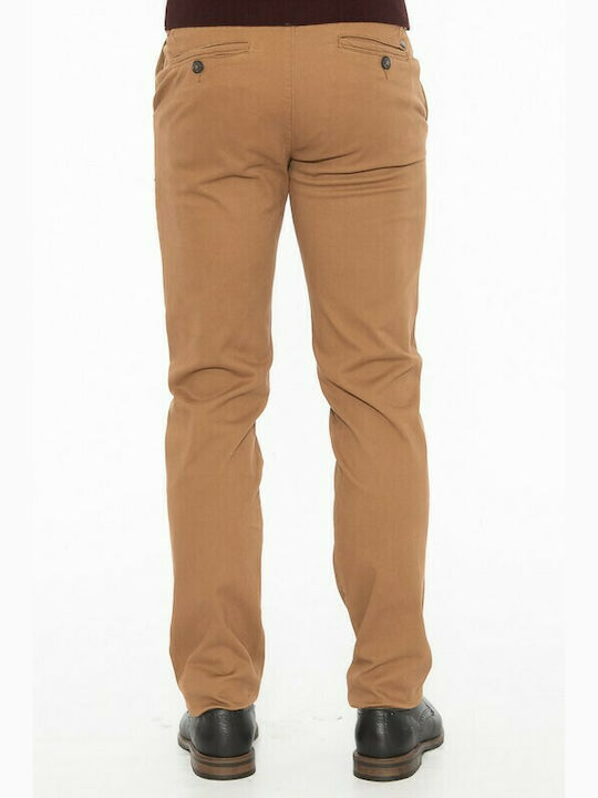 Double Ανδρικό Παντελόνι Chino Camel