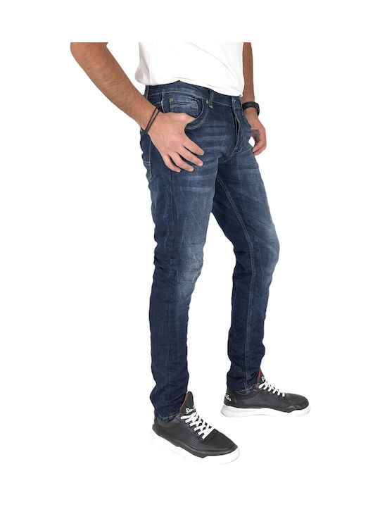 Ανδρικό Παντελόνι Τζιν με Slim Εφαρμογή Μπλε