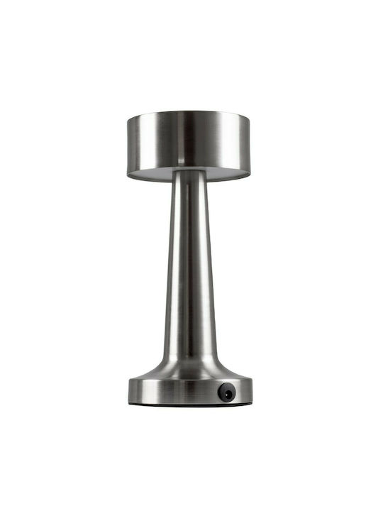 GloboStar Bella Metal Table Lamp LED with Silver Shade and Base