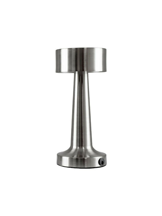 GloboStar Bella Metal Table Lamp LED with Silver Shade and Base