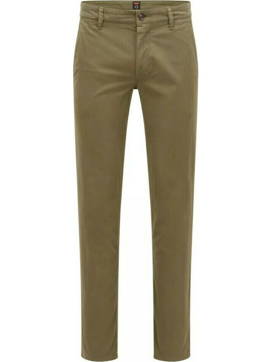 Schino-slim D Ανδρικό Παντελόνι Chino Slim Fit Χακί